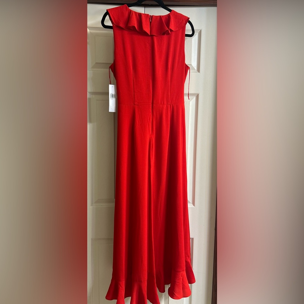 London Times Sleeveless Ruffle Faux -Wrap Maxi Dress.   New With Tags - Picture 2 of 8